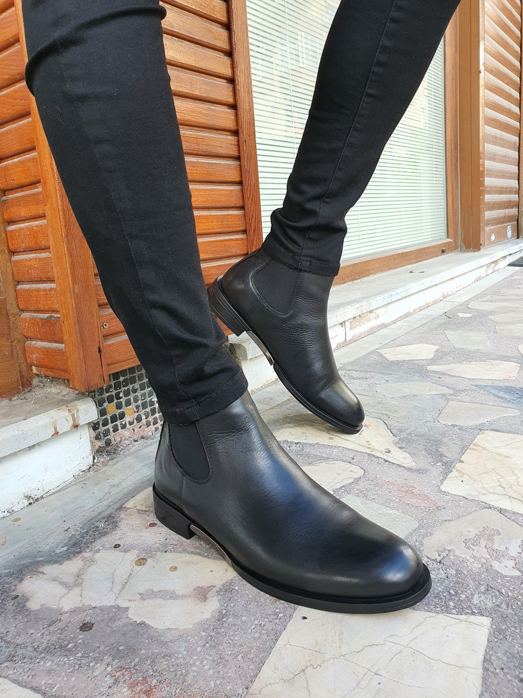 Morris Genuine Leather Black Boots Shoes