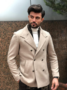 New Look Double Breasted Beige Coat