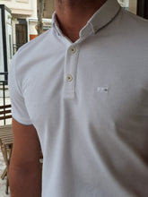 Load image into Gallery viewer, Jason Slim Fit Self-Patterned Polo White Tees
