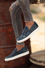Load image into Gallery viewer, Ace Eva Sole Croc Detailed Blue Casual Shoes

