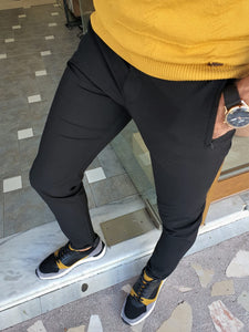 Mac Slim Fit Special Edition Zipper Pocket Black Pants