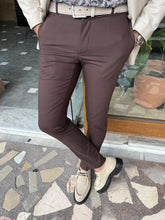 Load image into Gallery viewer, Lars Slim Fit Brown Trousers
