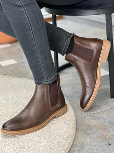 Trent Eva Sole Suede Brown Chelsea Boots