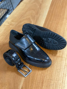 Grant Special Edition Croc Buckle Detailed Eva Sole Black Shoes