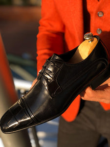 Sardinelli Classic Black Leather Shoes