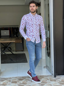 Fred Slim Fit High Quality Claret Red Shirt