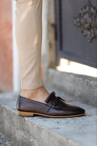 Luke Double Buckled Brown Detailed Loafer