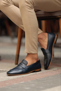 Ace Neolite Sole Blue Leather Loafer