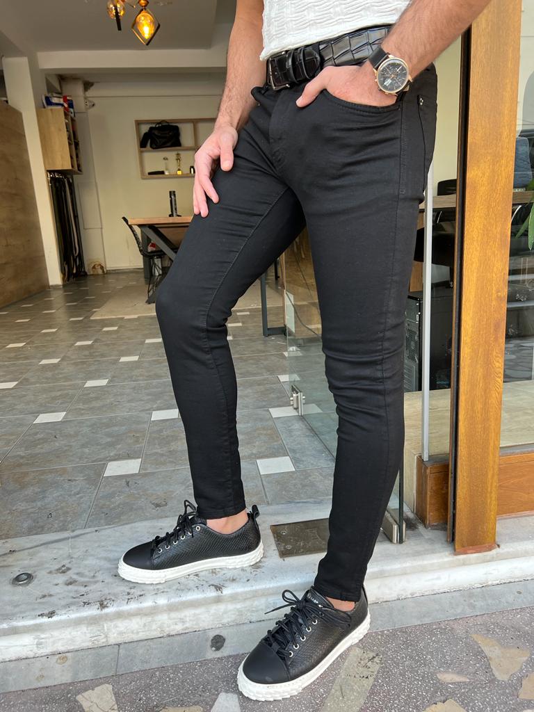Morrison Slim Fit Black Jeans