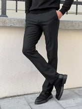 Load image into Gallery viewer, Naze Slim Fit High Quality Black Patterned Anthracite Pants
