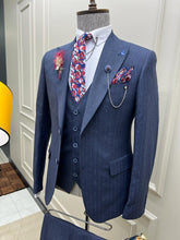 Load image into Gallery viewer, Jones Slim Fit Blue Striped Suit

