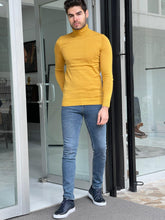 Load image into Gallery viewer, James Slim Fit Yellow Turtleneck
