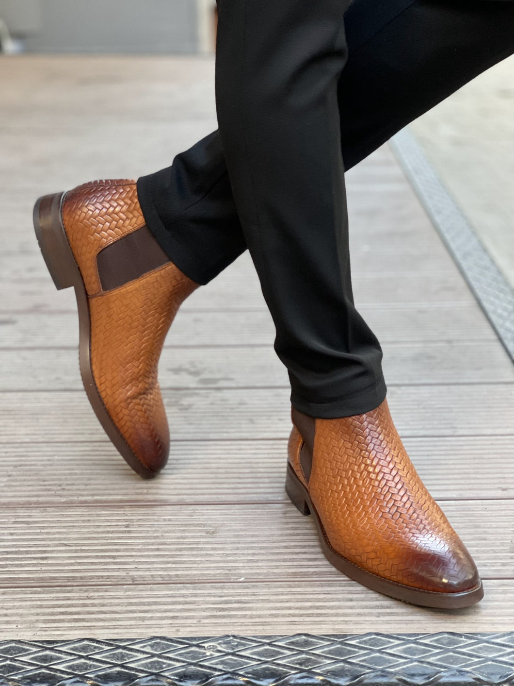 Morris Staw Detailed Brown Leather Shoes
