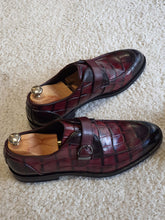 Load image into Gallery viewer, Ross Sardinelli Croc Detailed Buckled Leather Shoes
