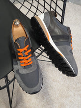 Load image into Gallery viewer, Ralph Sardinelli Eva Sole Suede Leather Smoke Grey Sneakers
