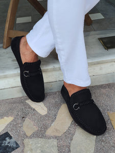 Chase Sardinelli Special Edition Suede Black Leather Shoes