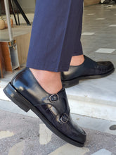 Load image into Gallery viewer, Logan Sardinelli Special Edition Double Buckled Crocodile Leather Navy Shoes
