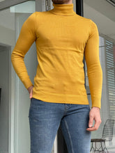Load image into Gallery viewer, James Slim Fit Yellow Turtleneck
