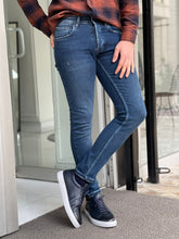 Load image into Gallery viewer, James Slim Fit Navy Denim Jeans
