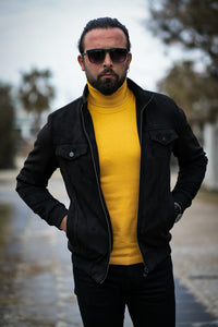 Logan Slim Fit Special Edition Woolen Black Coat