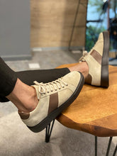 Load image into Gallery viewer, Mont Eva Sole Beige Striped Sneakers
