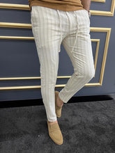 Load image into Gallery viewer, Luke SLim Fit Beige Rope Detailed Trouser
