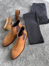 Load image into Gallery viewer, Efe Injected Leather Suede Tan Boots
