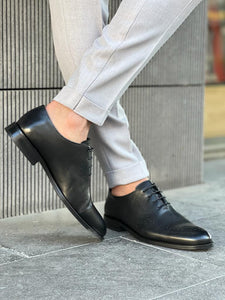 Benson Special Design Genuine Leather Black Shoes