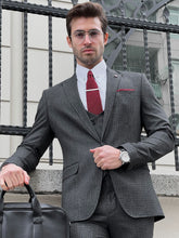 Load image into Gallery viewer, Louis Slim Fit High Quality Patterned Anthracite &amp; Business Suit
