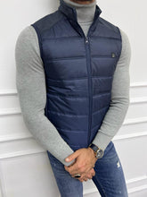 Load image into Gallery viewer, Leon Slim Fit Special Design Blue Vest
