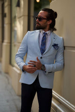 Load image into Gallery viewer, Phil Slim Fit Mono Collared Blue Blazer
