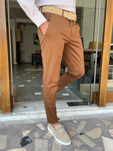 Load image into Gallery viewer, Lars Slim Fit Camel Trouser
