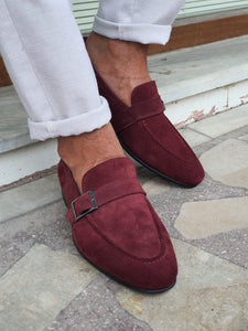 Chase Sardinelli Neolite Claret Red Suede Leather Shoes