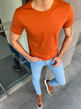 Load image into Gallery viewer, Benson Slim Fit Camel Short Sleeve Tees
