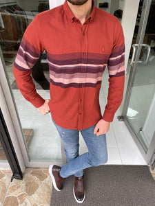 Carson Slim Fit Patterned Tile Shirt