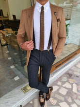 Load image into Gallery viewer, Kyle Slim Fit Special Edition Beige Woolen Blazer only
