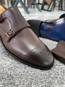 Reese Special Edition Double Buckled Classic Brown Shoes