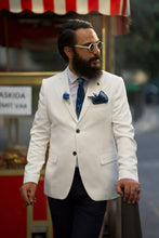 Load image into Gallery viewer, Phil Slim Fit New Season Mono Collared White Blazer
