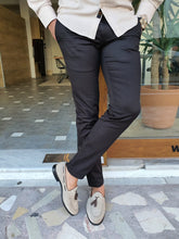 Load image into Gallery viewer, Jason Slim Fit Special Edition Black Cotton Pants
