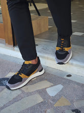Load image into Gallery viewer, Max Sardinelli Eva Sole Black &amp; Yellow Leather Shoes
