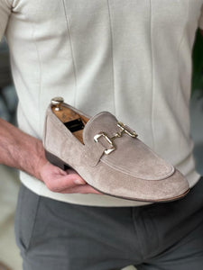 Morrison Special Designed Suede Beige Leather Loafers