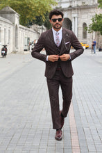 Load image into Gallery viewer, Royal Claret Red Slim Fit Patterned Suit
