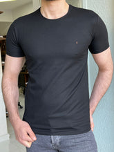 Load image into Gallery viewer, Fred Slim Fit High Quality Short Sleeve Black Tees

