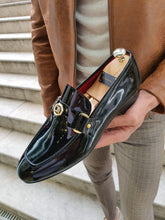 Load image into Gallery viewer, Sardinelli Buckled Shiny Black Leather Shoes
