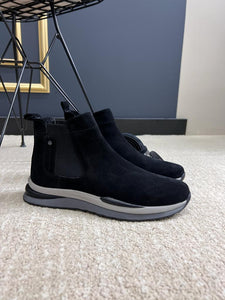 Evan Custom Designed Black Suede Boots