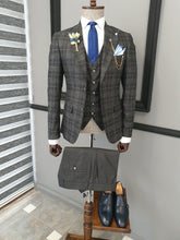 Load image into Gallery viewer, Riley Slim Fit Black Plaid Combination Suit
