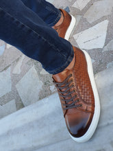 Load image into Gallery viewer, Jason Sardinelli Lace up Eva Sole Tan Sneakers
