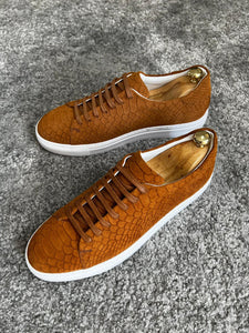 Madison Special Edition Rubber Sole Suede Leather Tan Sneakers