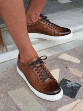 Load image into Gallery viewer, Lucas Sardinelli Eva Sole Tan Leather Sneakers
