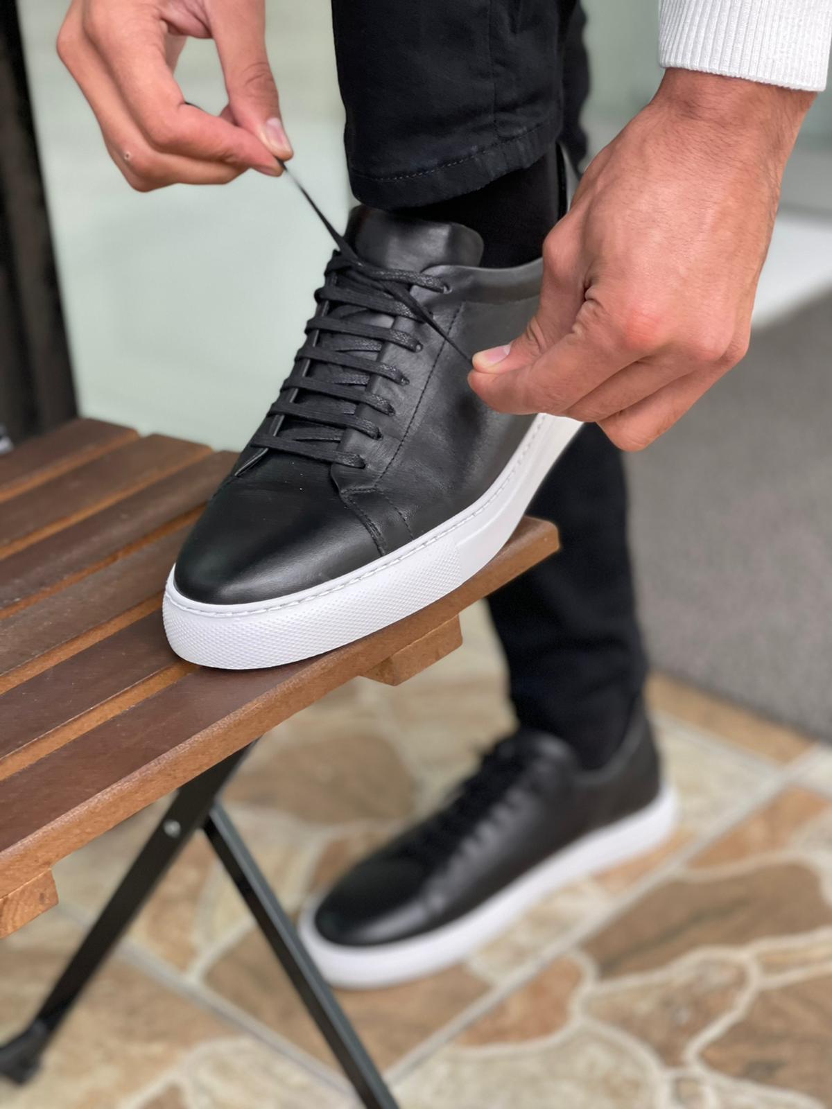 Reese Special Edition Eva Sole Lace-up Black Sneakers – MCR TAILOR